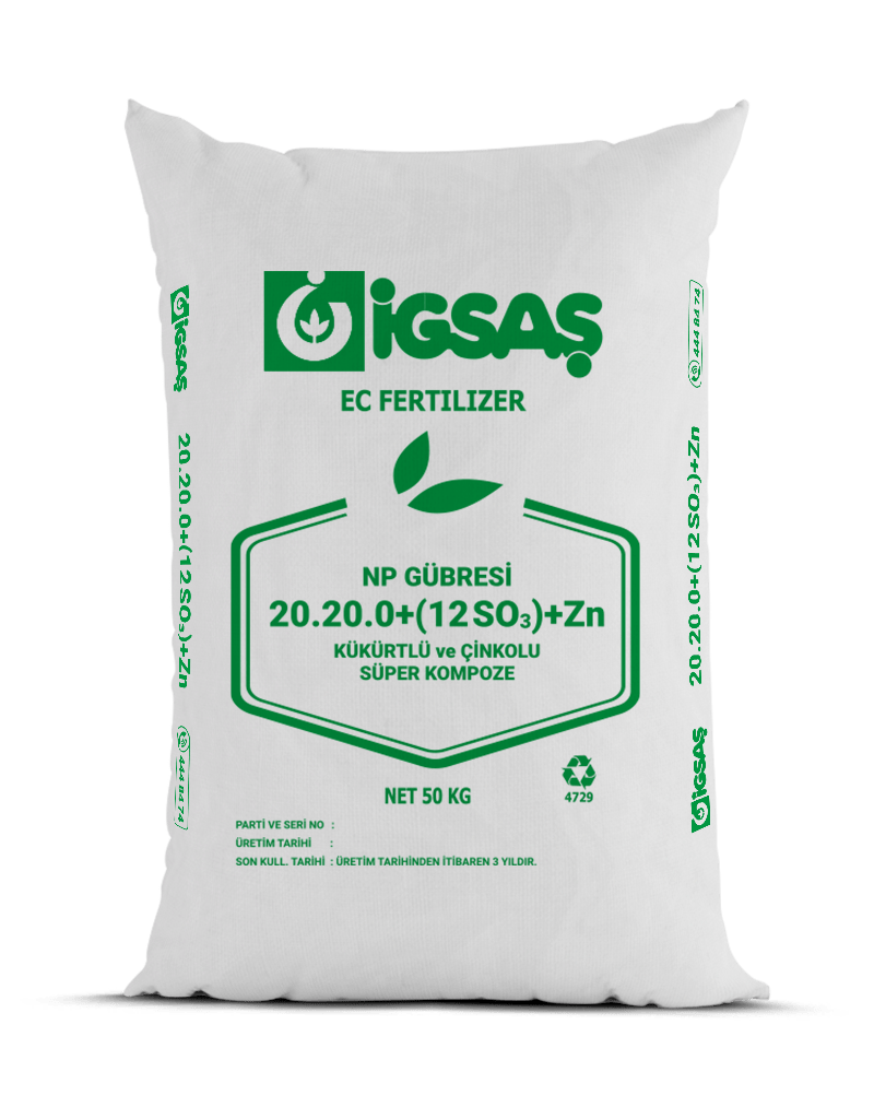 İGSAŞ 20-20-0+12 SO3+Zn SULPHUR-COATED AND ZINC-COATED COMPOUND